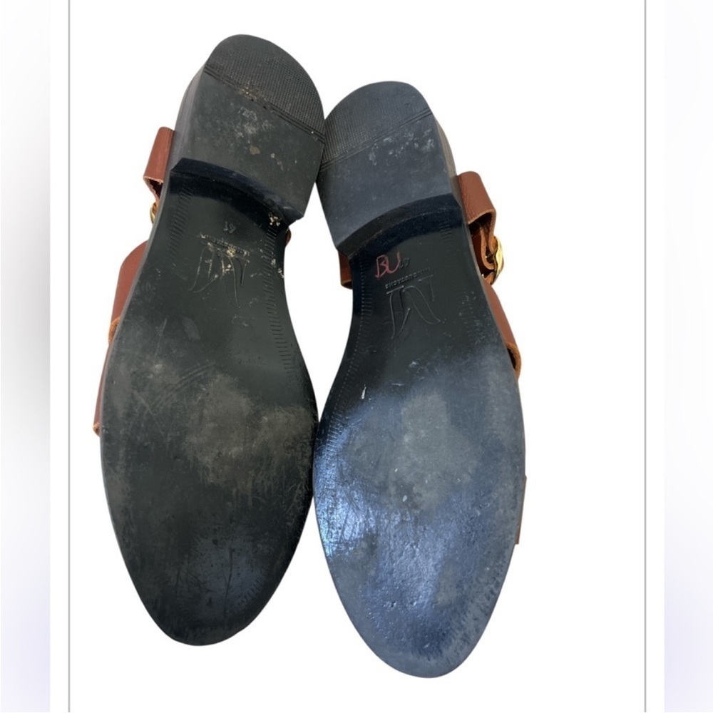 M.Moustache Ines Sandals in Brown Leather - Picture 5 of 10